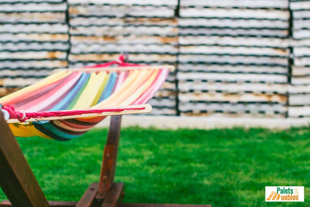 soporte hamaca, muebles con palets