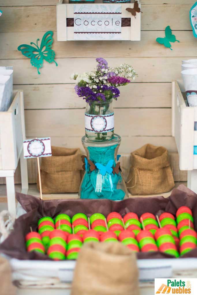 decoracion escaparate,muebles con palets