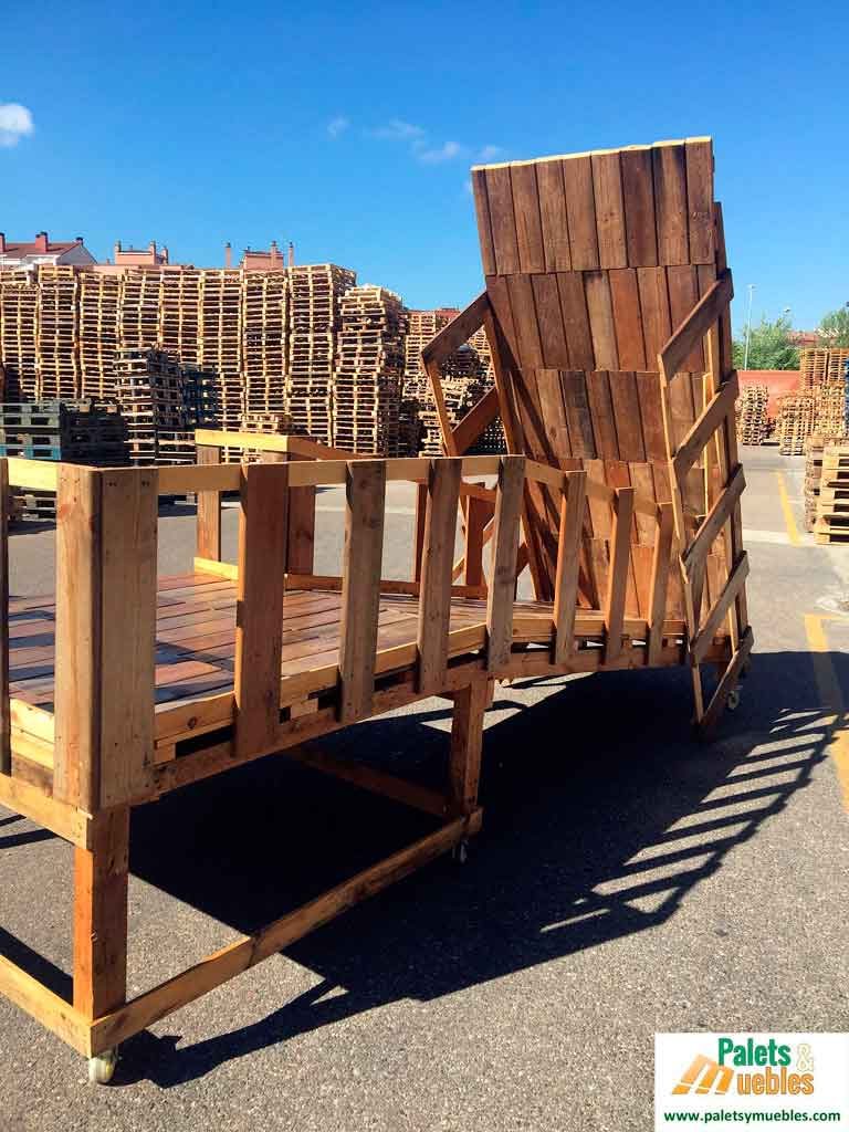 rampa con tablas de palets